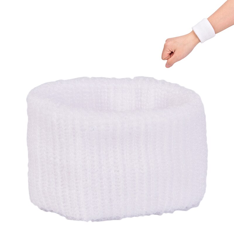 1pc torn armband sport svettband handband svett handledsstöd stag gym basket wraps skydd: Vit