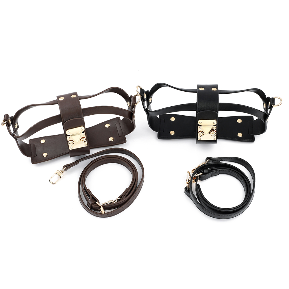 Luxury Hollow Tote Messenger Bag Set Adjustable Shoulder Strap Leather Encasement for Cosmetic Pouch Conversion Kit Women Bag