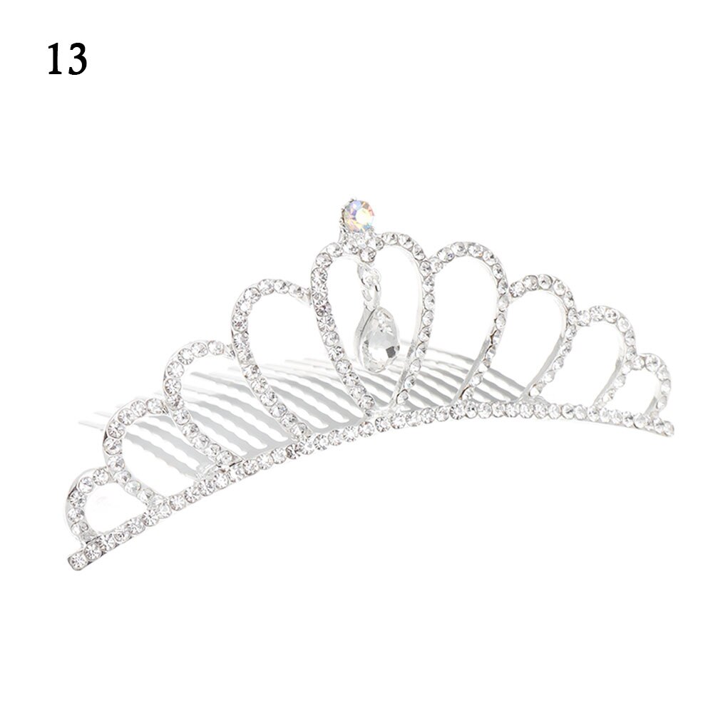Lovely Mini Tiara Crystal Rabbit Princess Crown Comb Party Costume Accessory Girls Kids Birthday Children's Headwear: 13