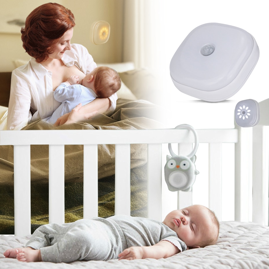 10 LEDs Wireless Motion Sensor Light Portable Security Closet Light Battery Powered LED Stick-Anywhere Nightlight for Entrance