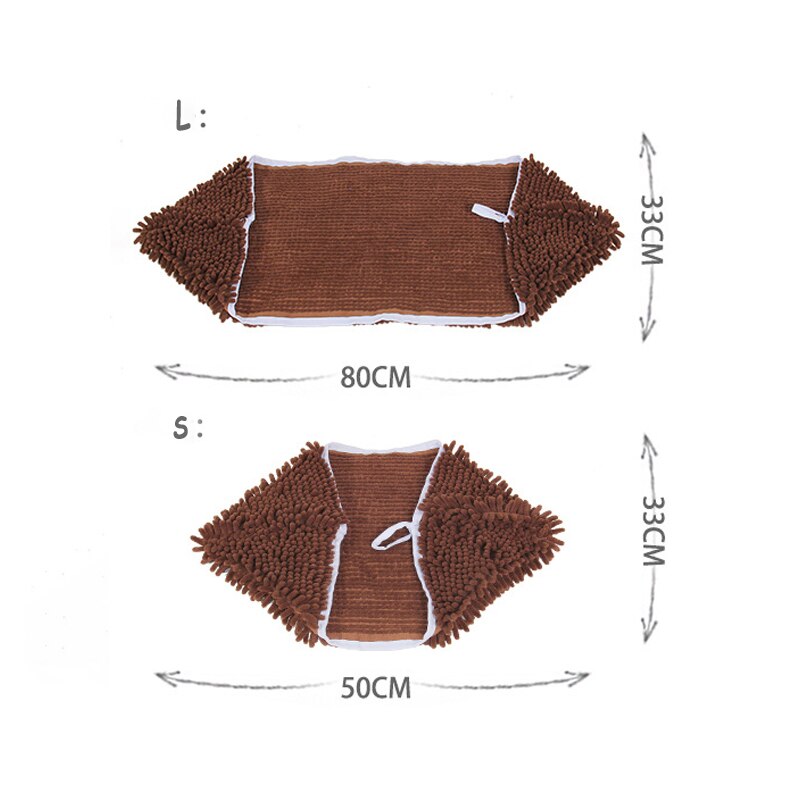 Imukykyinen nopeasti kuivuva koiran kissa pyyhe chenille mikrokuitu shammy lemmikki kylpy shampoo pyyhe tasku likaa hylkivä pyyhkeet lemmikkieläintuote