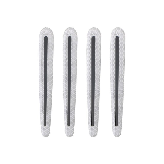 Autocollant 3D pour poignée de porte de voiture, 4 pièces, peinture, protection contre les rayures, couverture universelle: White  B