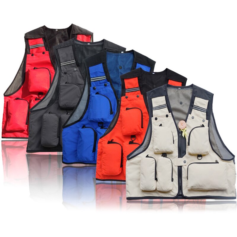 Fly Fishing Vest Mesh Jacket Men Sleeveless Photography Waistcoat Outdoor Premium Gear Packs and Life Vests for Fly Fishing Male