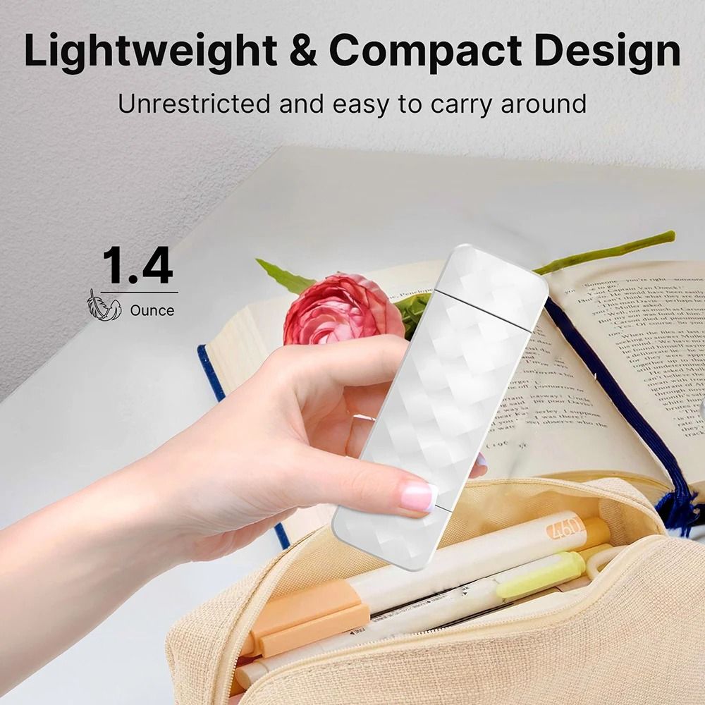 Led-leeslamp met clip, oplaadbaar, oogbescherming, mini led-leeslamp, 5 kleuren licht, klapbare bureaulamp