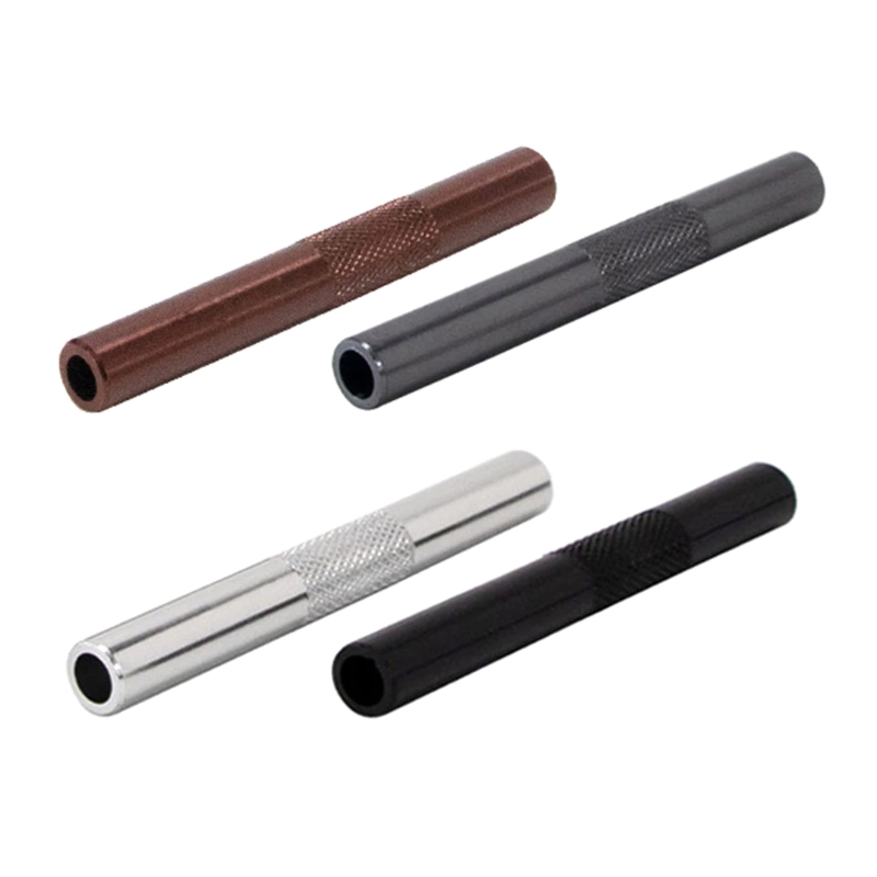 3 Stks/partij 70Mm Metalen Snuff Snorter Slang Buis Sniffer Aluminium Pen Stijl