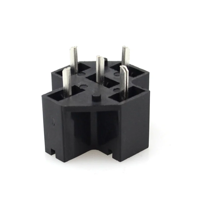 10pcs Automotive Relay Sockets 5 Pin PCB Mount Car Relay Connector Auto Relay Holder 6.3mm terminal