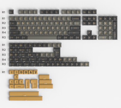 172 Keys/set For Wired USB Mechanical Gaming keyboard SA KEYCAP ABS DOUBLE SHOT Keycap For Cherry MX Switch SA Profile Key Caps: KIT 1