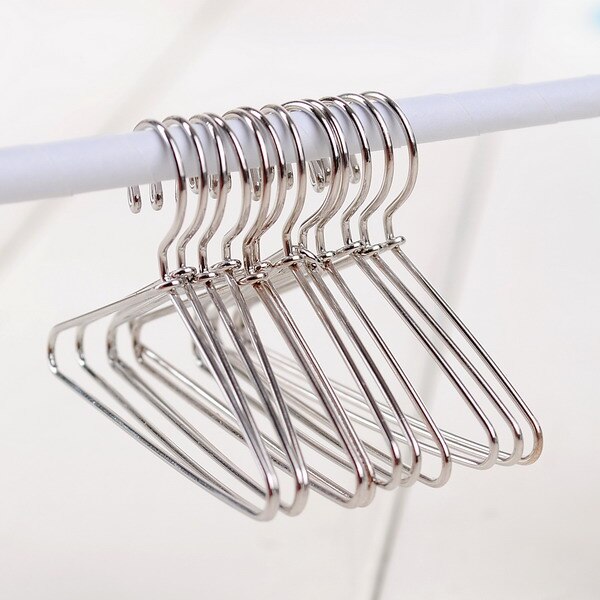 5 x 3.5cm mini dukke kleshenger metall fille babyklær krok baby shower bursdagsfest favoriserer 48 stk: Jern