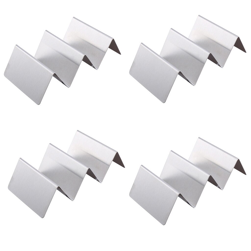 Stainless Steel Taco Holder Display Holders Kitchen Food Rack Shell Taco Houder Molde Cocina Kitchen Tool Taco Holder Rack Shell: 4pcs A