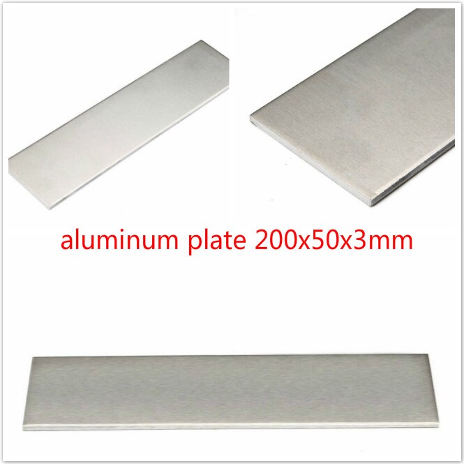 1 st 200 x 50 x 3mm aluminiumplåt platt stålplåt 3mm tjocklek skärning har slitstyrkan hos mekaniska delar