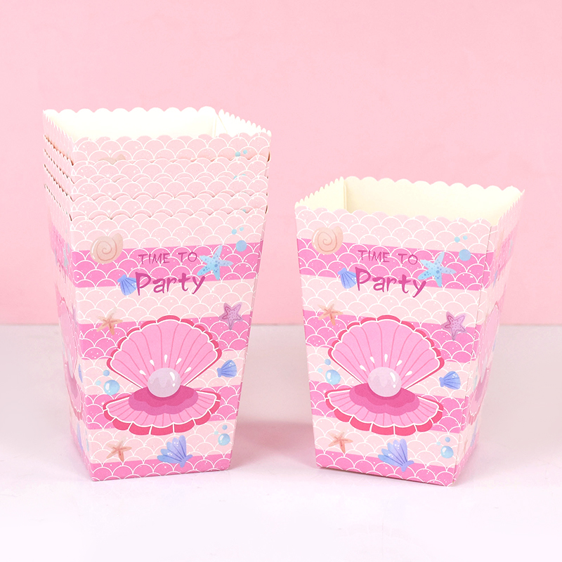 6pcs Gender Reveal Boy or Girl Popcorn Box Team Boy Girl Candy Treat Box Baby Shower Birthday Party Decor Packaging Supplies: Fluorescence Yellow