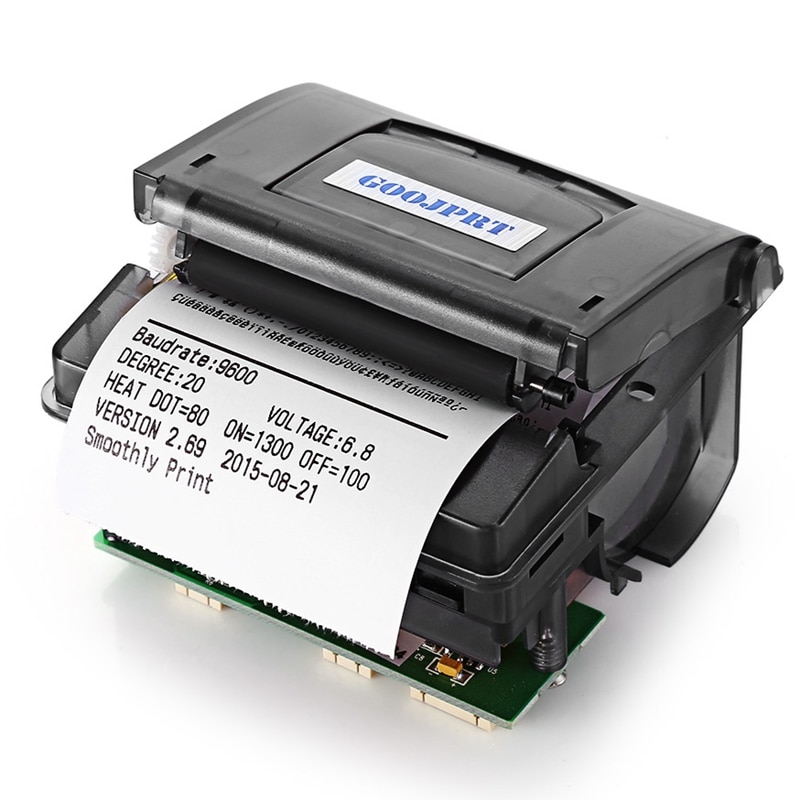 Goojprt Qr203 58Mm Micro-Mini impresora térmica integrada Rs232 + Ttl Panel Compatible Eml203 para el código de barras del billete de recepción
