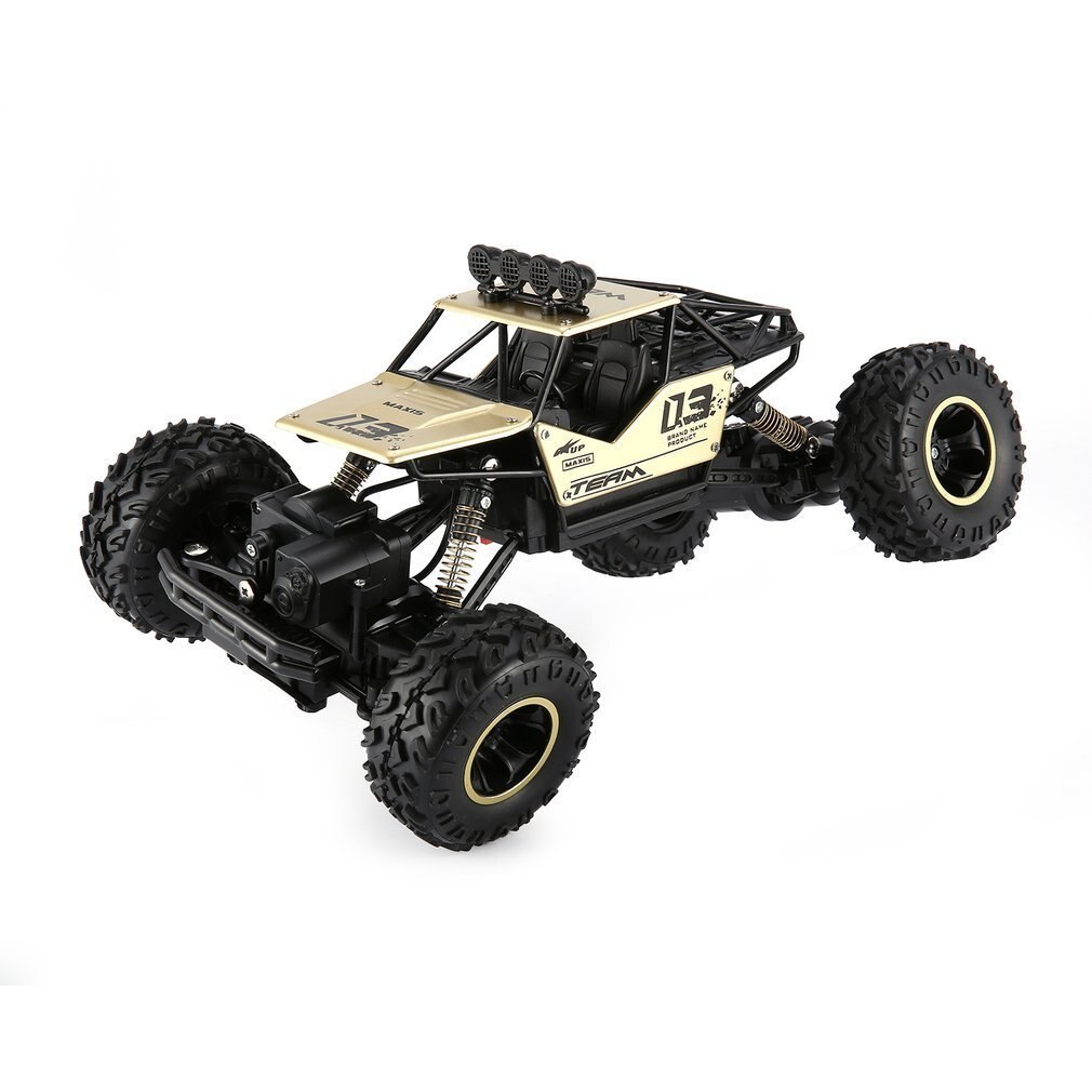 1/16 2.4GHz Corpo In Lega di Borsette Rock Crawler 4WD Motori A Doppia Off-road di Controllo Remoto Oro RC Bigfoot Arrampicata auto Giocattoli