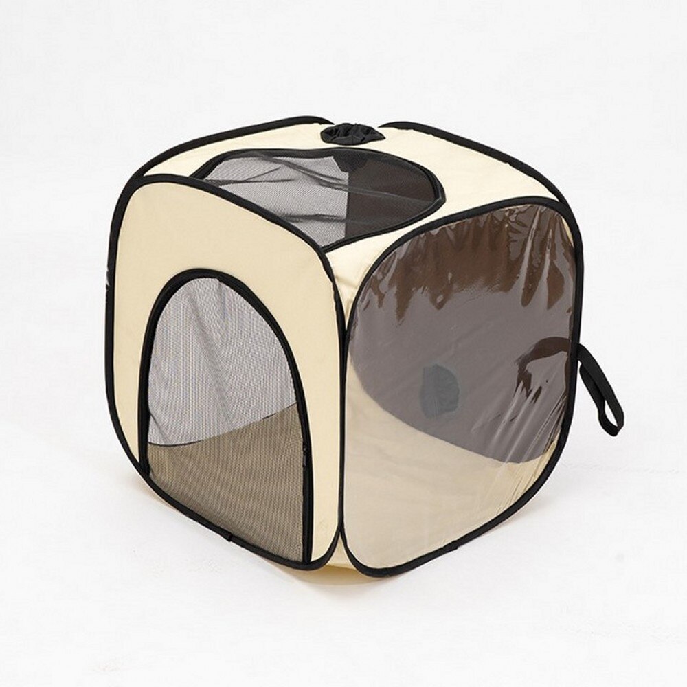 Pet Drying Box Foldable Dog Tent Blowing Hair Dryer Portable Cat Cage Dog Bath Artifact Grooming House Pet Dry Room Pet Car Bag: Transparent