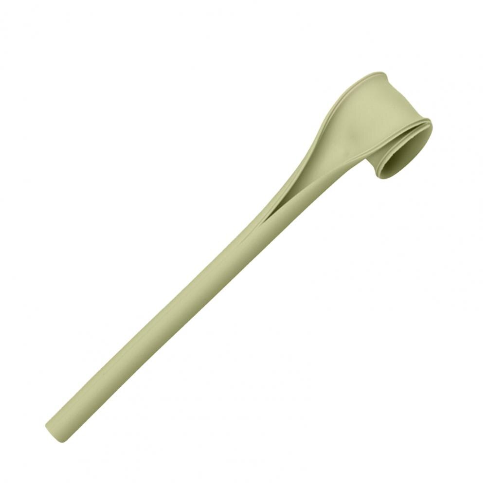 Useful Straw Flexible Solid Color Stirring Straw One Click Open Drinking Straw for Restaurant Home Straw: Green