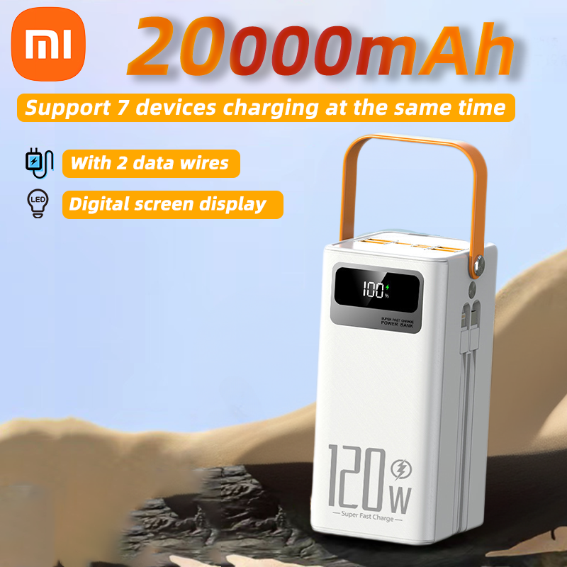 Xiaomi 120W Fast Power Bank 200000mAh Large Capacity Outdoor Mobile Power Supply Supports 7 Devices to Charge At The Same Time