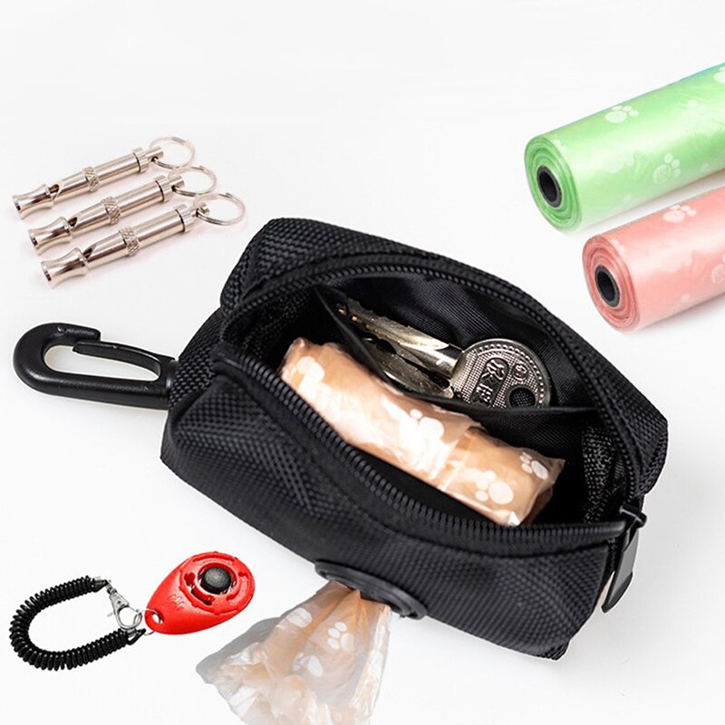 Pet Puppy Cat Pick Up Poop Bag Dispenser Portable Dog Poop Waste Bag Holder Outdoor Pets Supplies Garbage Bags Organizer