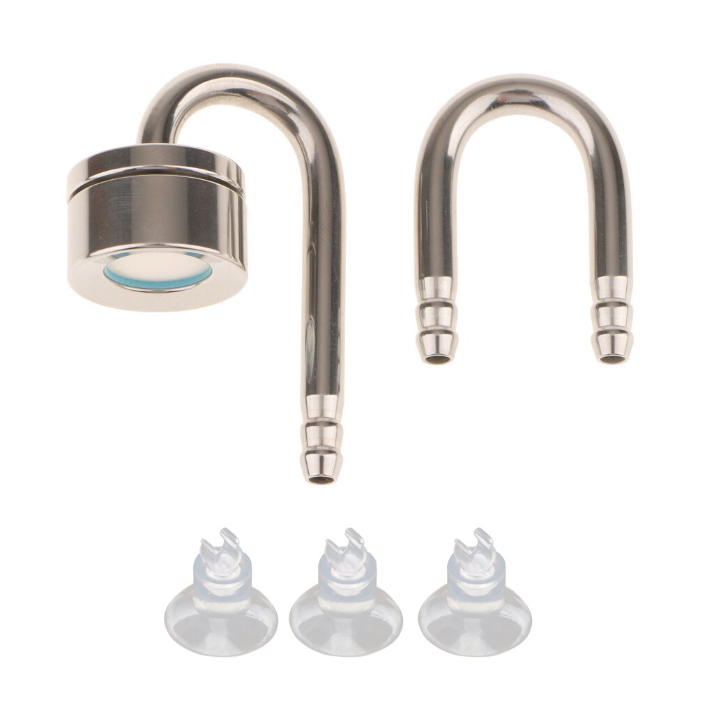 Aquarium Fish Tank Carbon Dioxide Stainless Steel Diffuser CO2 Regulator Set with Suction Cup