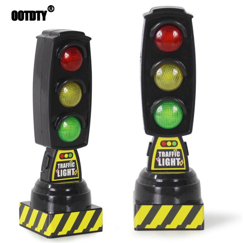 Singing Traffic Light Toy Traffic Signal Model Road Sign Suitable For Brio Train Children Track Series Toy Accessories