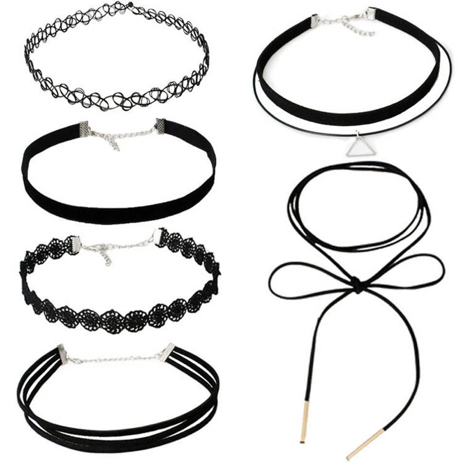 Women Lace Fiashion Choker 1 pc 4 pcs 6 pcs 8 pcs 10 pcs Lady Girl Necklace Bithday