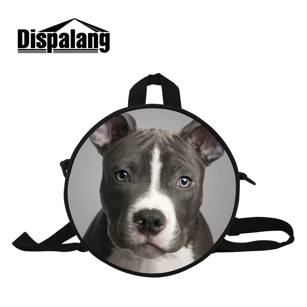 Dispalang Mini Round Messenger Bag for Girls Female Bags for Travel Women's Double Shoulder Pouch Crossbody Pack Print Cute Dog: Blue