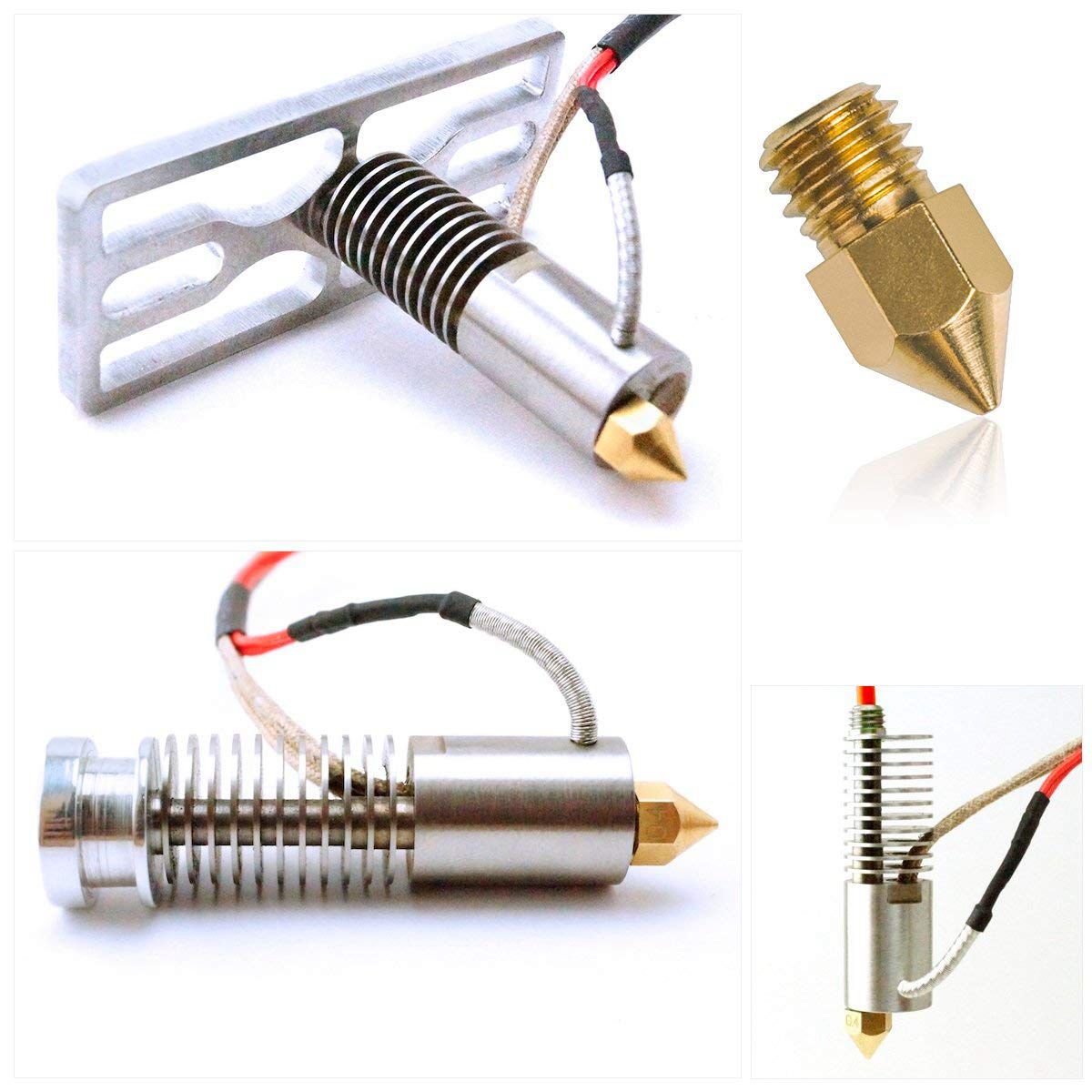Boquilla de impresora 3D, cabezal extrusor MK8 para Creality Cr10, 0,4mm, 20 unidades