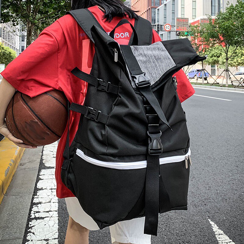 Multifunction Outdoor Men's Sports Gym Bags Basketball Backpack for School Rugby Sports Hiking Fitness Youth Soccer Bag