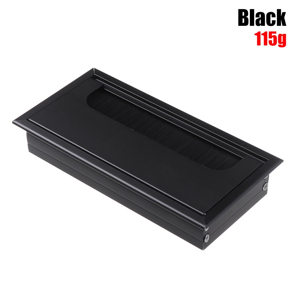 1PC Office Computer Desk Wire Hole Cable Grommets Wire Hole Cover Outlet Port Wire Rack Organizer Furniture Hardware: 80x160mm-black
