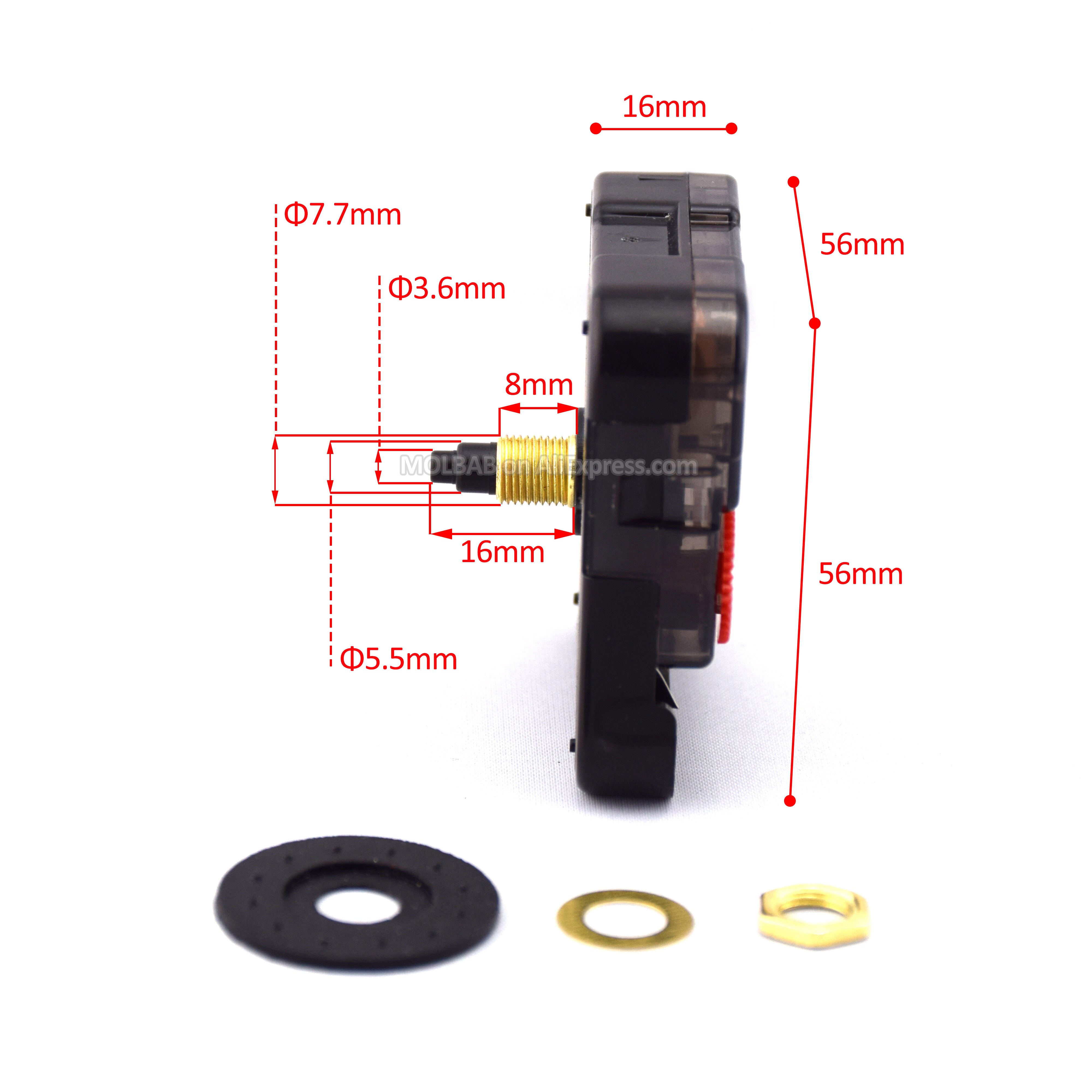 16mm As Rustig Sweep Quartz Uurwerk Onderdelen YOUNGTOWN 12888st DIY Muur Uurwerk Mechanisme Torenuurwerk Reparatie Accessoires