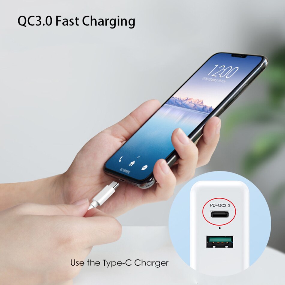 Fast Charger USB Quick Charging 20W QC 3.0 Typec to USBC Cable Phone AdapterFor iPhone 12 Huawei C2C Macbook Pro C2L Tablet Cord