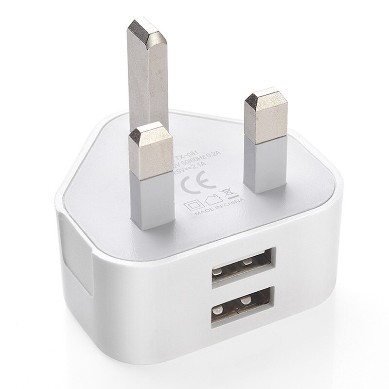 2-Port Usb Power Adapter 3 Pin Uk Plug Ac Belangri... – Vicedeal
