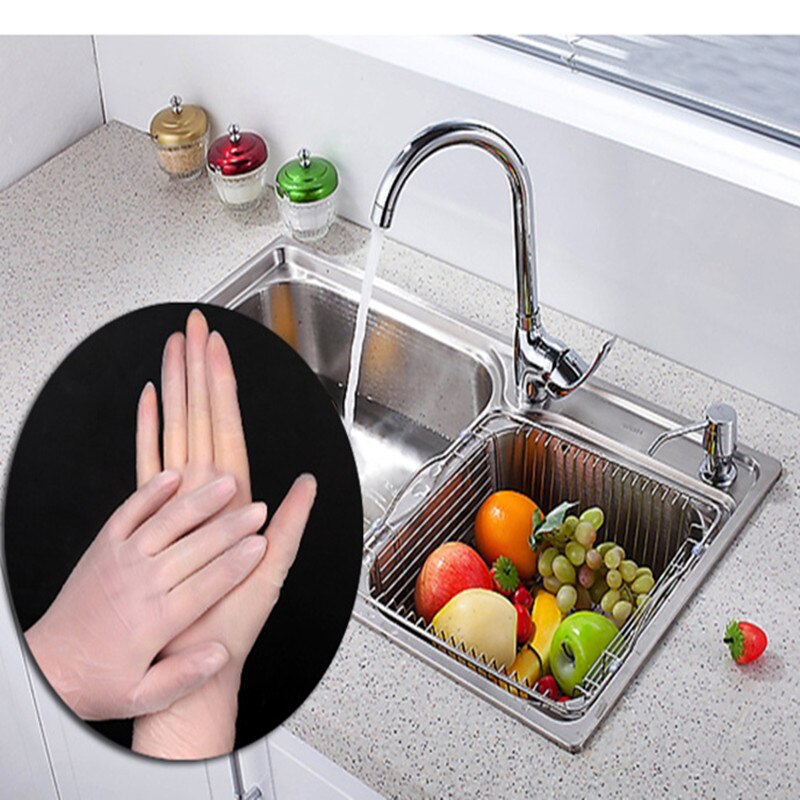 20 stuks wegwerphandschoenen superdunne nitril latex handschoenen schoonmaakhandschoenen voor voedsel huishoudelijke schoonmaakhandschoenen maat s/m/l/xl