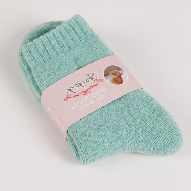 Vinter ull förtjockning varma strumpor kvinnor ren enfärgad termostrumpa ultra tjock kvinnlig meias strumpor kvinnor  a1476