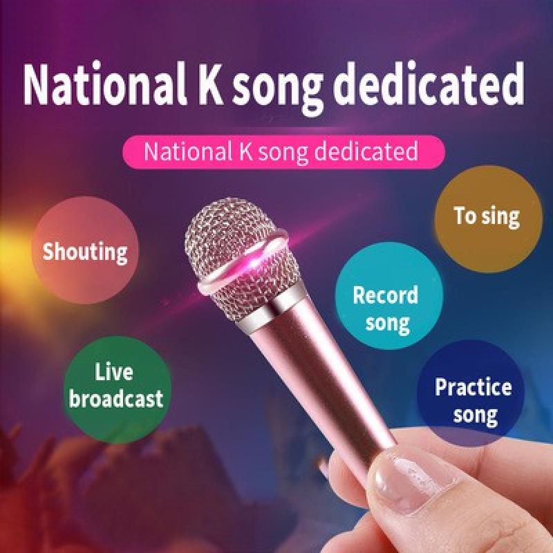 Mini micrófono estéreo de 3,5mm para estudio, auricular Ktv, Karaoke, Mini micrófono para teléfono móvil, ordenador portátil, escritorio, micrófono de tamaño pequeño