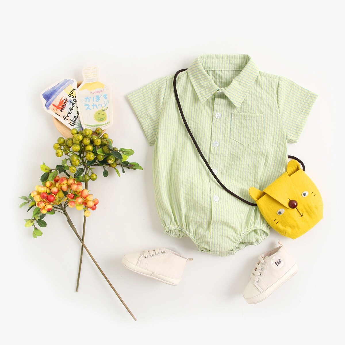 Sanlutoz – body en coton à manches courtes pour bébés garçons, vêtements à carreaux, à la , été