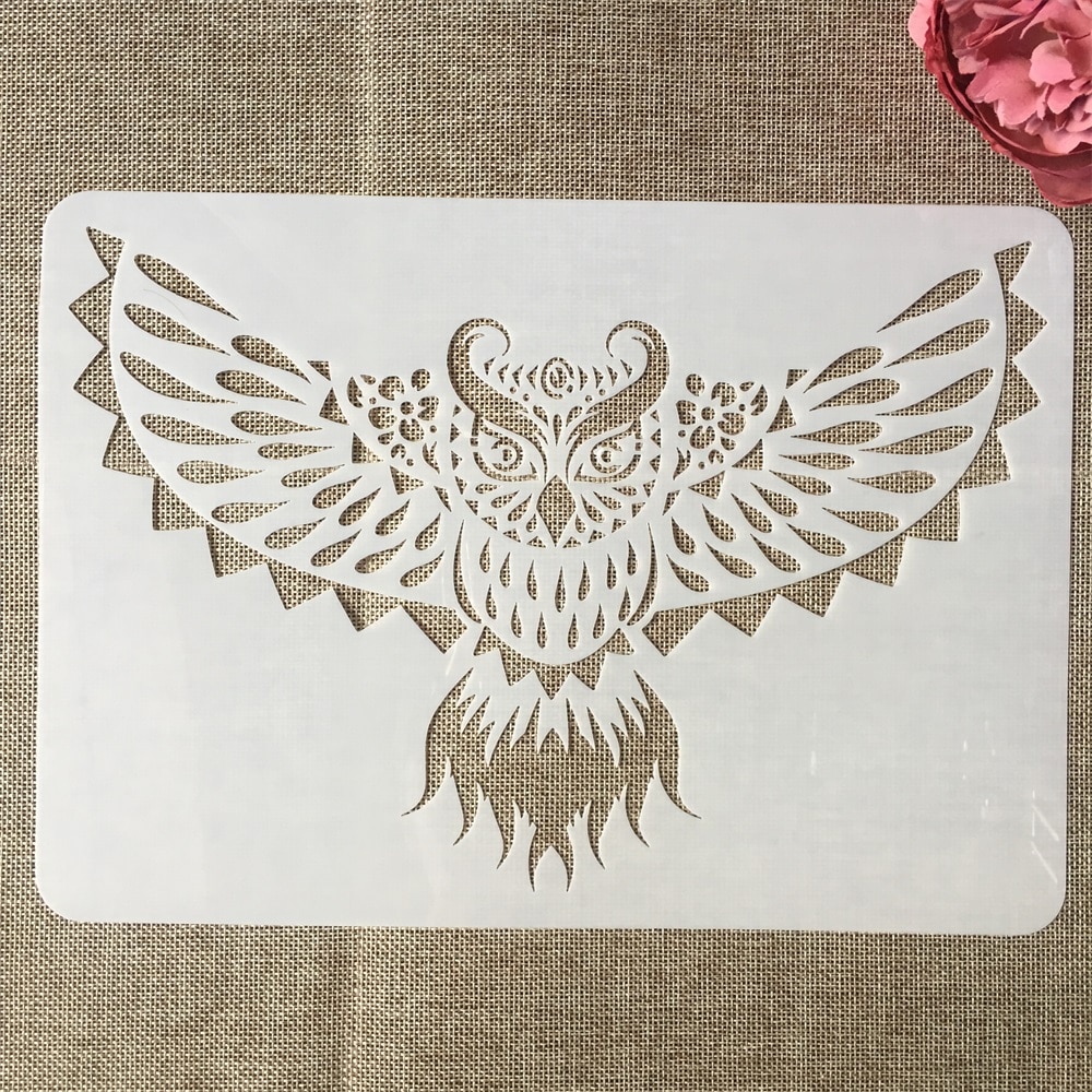 A4 29cm Owl DIY Layering Stencils Painting Scrapbo... – Vicedeal