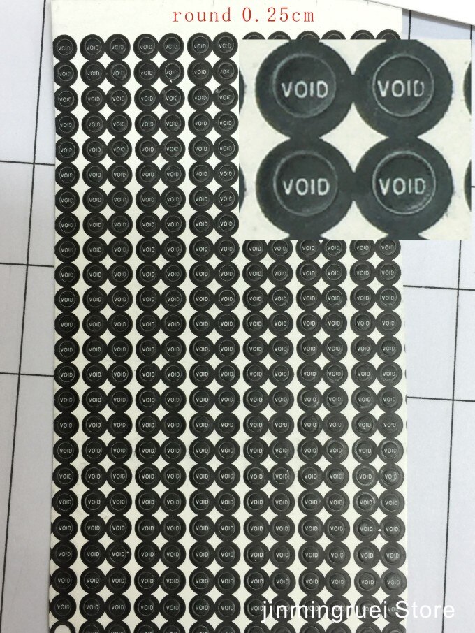 1000pcs/lot round 0.25cm, mobile warranty screw sticker phone Fragile stickers void