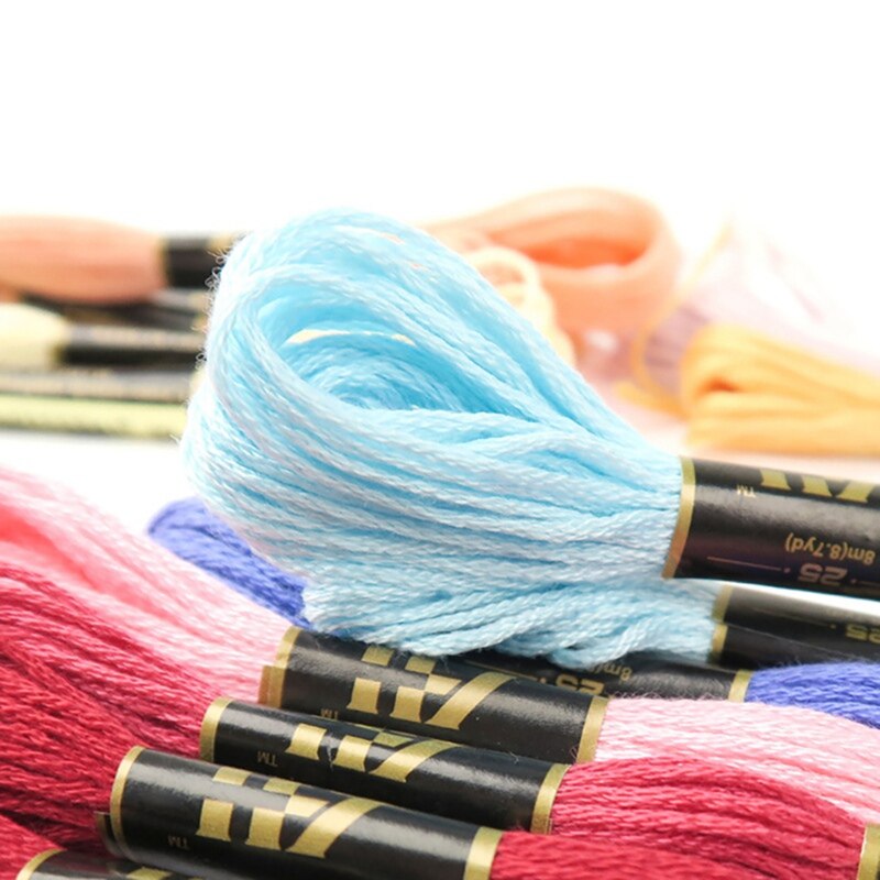 50/100 Colors Embroidery Threads Set Cotton Thread European Three-dimensional Cotton Threads Embroidery Thread
