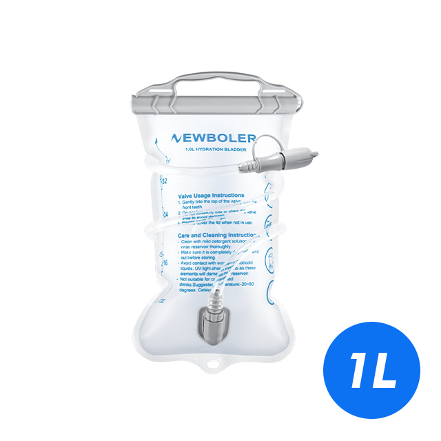 NEWBOLER Water Bag Reservoir Water Replenishment Bag Storage Bag Without Bisphenol 1L 1.5L 2L 3L Running Sports Tank Backpack: black