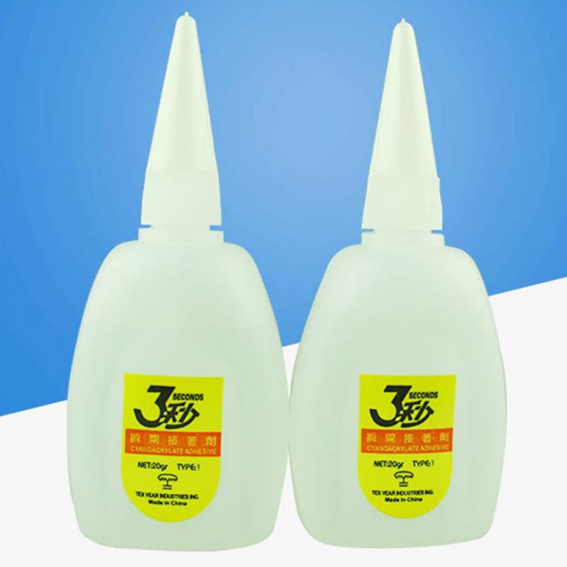 Colle rapide pour le cuir caoutchouc métal bois | 20g, époxy 2 pièces, colle de supercolle, colle instantanée à séchage rapide, adhésif à Cyanoacrylate forte #1026