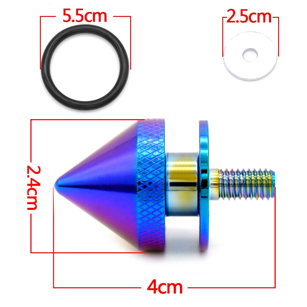 thumbnail image 2 of Black Spiked Aluminum Bumper Quick Release Fastener Kit - For Trunk Or Hatch (P12) 2 of 10