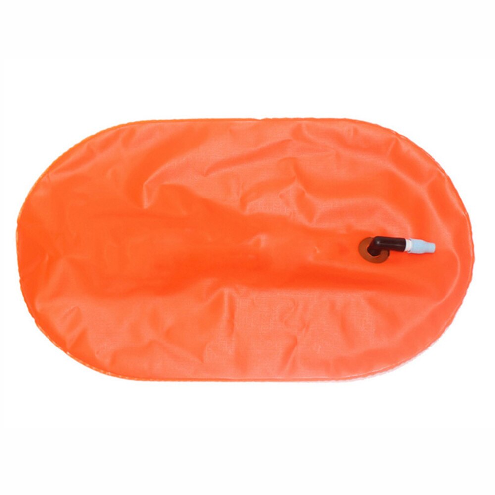 Ultraleichter sicherheits-trockensack, aufblasbare schwimmboje für offene gewässer, für schwimmer, triathleten, schnorchler, surfer (orange)