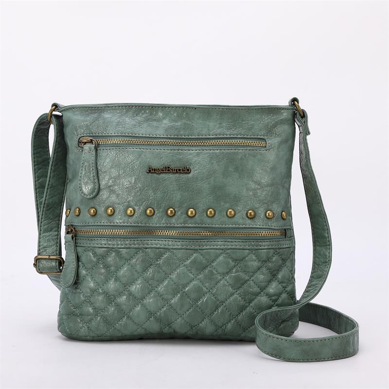 Angelo Barcelo Delle Donne Dell'annata Crossbody Sling Bag: Queen Green