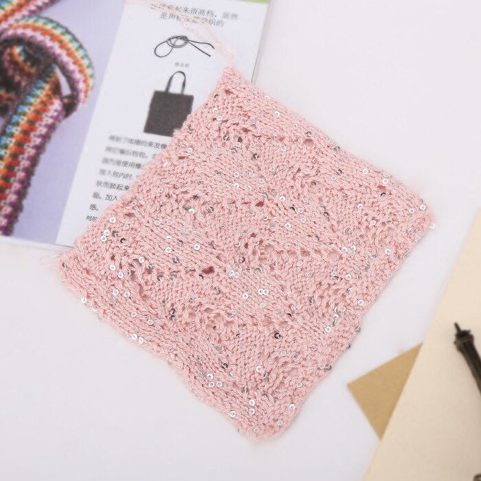 100g/ball Shiny Sequin Yarn Colorful Crochet Thin Thread Yarn for Hand Knitting Sweater Shawl Yarn DIY Crochet Hook Thread