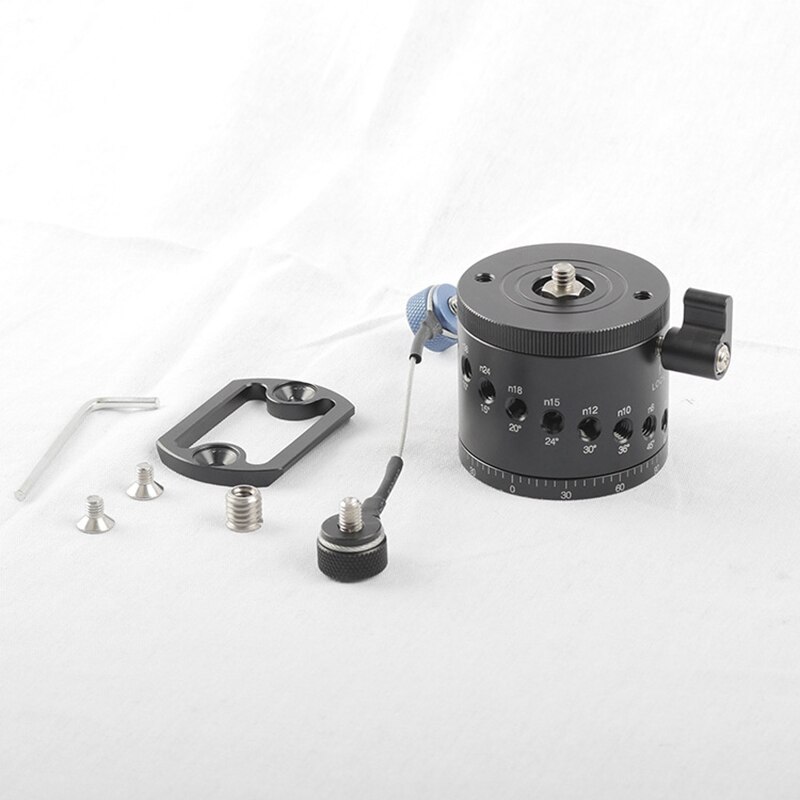 najprzydatniejszy DH-55D panoramiczna głowica indeksująca, z płytką robić 1/4 Cal 3/8 Cal nici 10 różnych stopni (5 stopni-90 stopni)