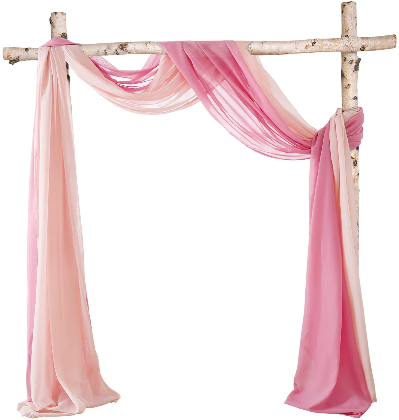 Bruiloft Boog Drapping Stof 27.5Inch X 236Inch Chiffon Stof Gordijn Gordijnen Ceremonie Receptie Swag