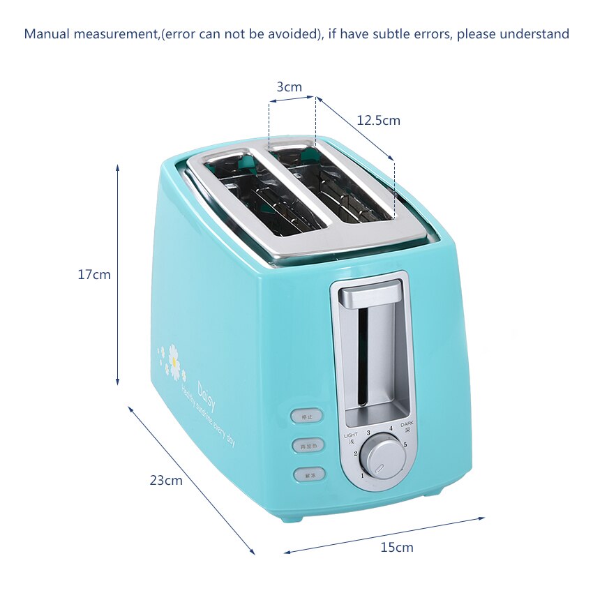 Bread Baking Oven Machine 6-Gear Adjustable Electric Toaster Household Automatic Breakfast Toast Sandwich Maker Reheat Function