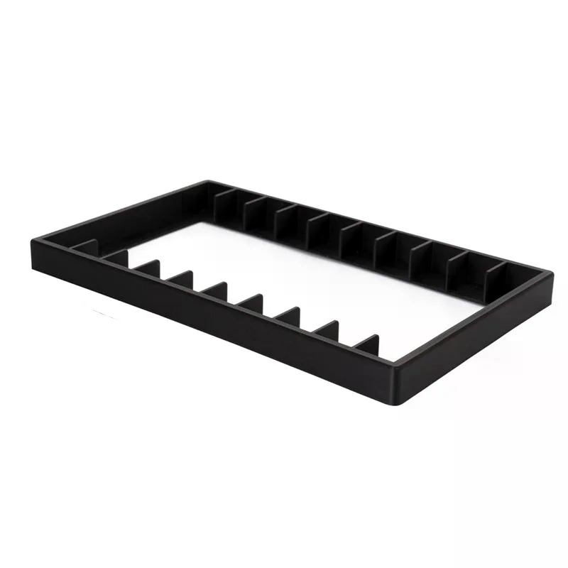 Compact Cassette Tape Organizer Black Plastic Box Magnetic Closure Durable Large Capacity Storage Holder