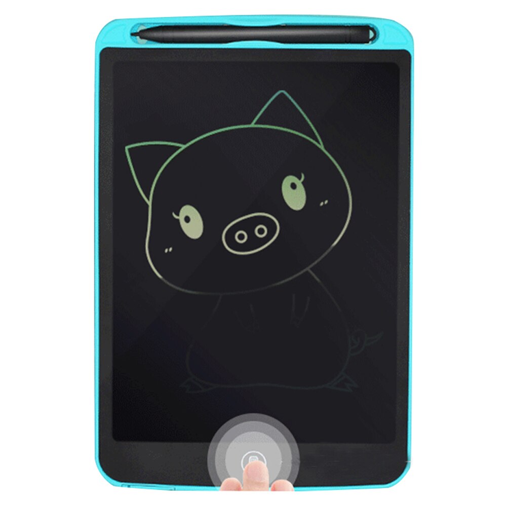 Office Kids LCD Screen Electronic Tablet Anti Splash Handwriting Board Portable Colorful Display Drawing Partial Erasable: Blue