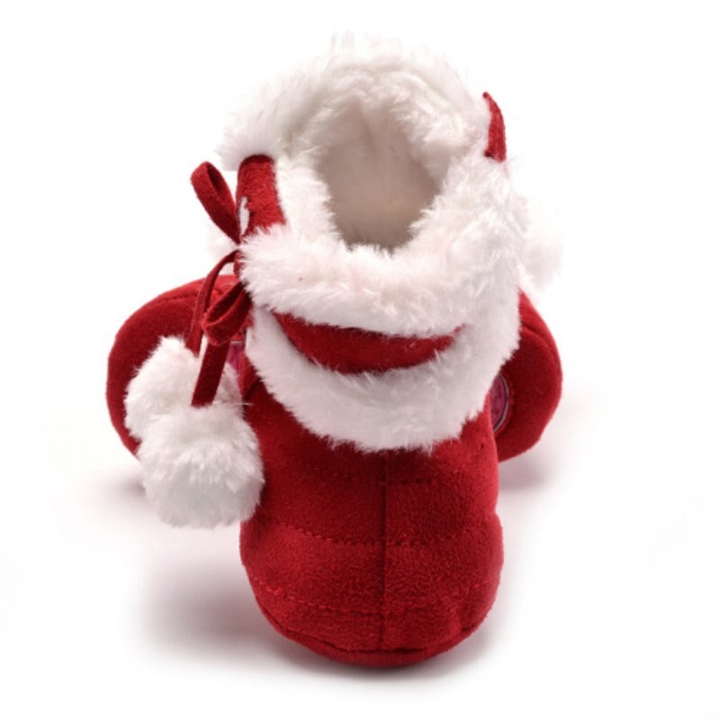 Winter Baby Laarzen Zachte Pluche Bal Laarsjes Voor Baby Meisjes Anti Slip Sneeuw Boot Warm Houden Crib Schoenen 0-18M